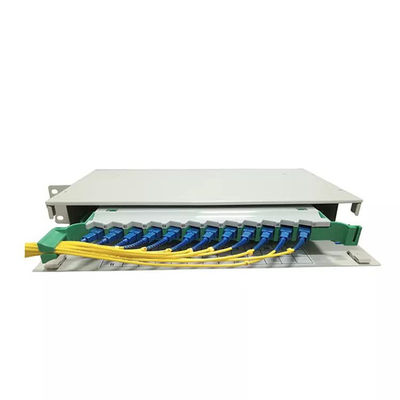 Ποιότητα  1U ODF Patch Panel Rack Mount Distribution Frame 12 Core Fiber Patch Panel SM εργοστάσιο