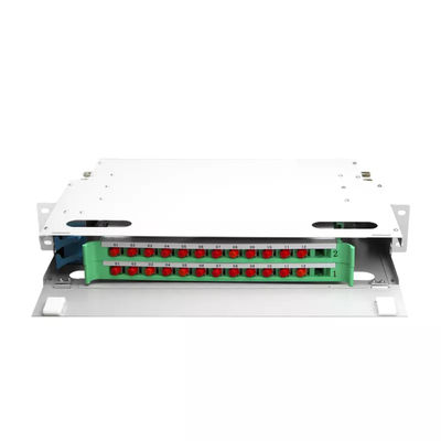 Επιτροπή 24 ινών FTTH 1U πυρήνας μονάδα επιτροπής μπαλωμάτων ραφιών 19 ίντσας ODF