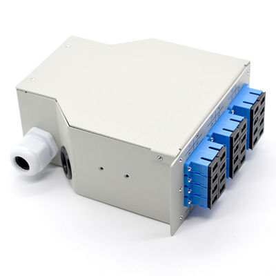 το κιβώτιο λήξης οπτικών ινών DIN-ραγών 24fibers Cold-Roll ο χάλυβας 12 ντούμπλεξ Sc λιμένων