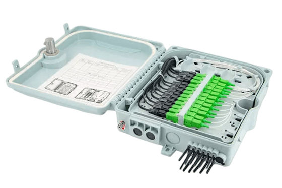 Τελικό κιβώτιο 12Port SC/LC/ST/FC IP-66 UPC/APC ανοικτό γκρι FTTH οπτικών ινών