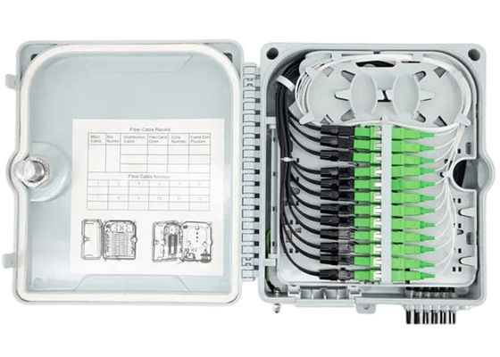 Τελικό κιβώτιο 12Port SC/LC/ST/FC IP-66 UPC/APC ανοικτό γκρι FTTH οπτικών ινών