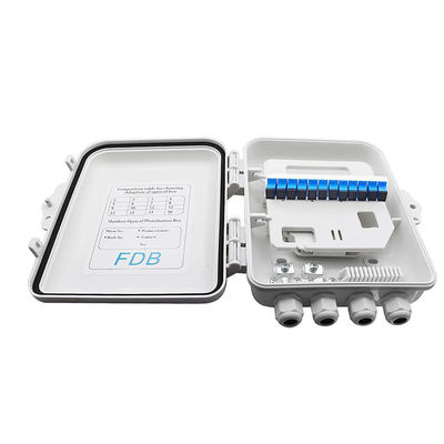 Τοίχος κιβωτίων IP65 12Cores θραυστών οπτικών ινών PLC Sc 1x8 που τοποθετείται