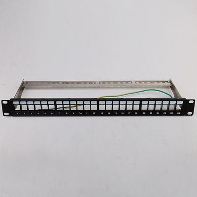 το ράφι επιτροπής μπαλωμάτων λιμένων STP 1U 24 RJ45 τοποθετεί το κενό επιτροπής μπαλωμάτων Cat6