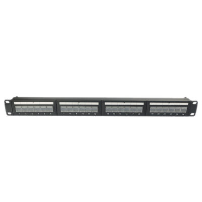 1U 24 Unshielded βάση RJ45 επιτροπής μπαλωμάτων βάσεων λιμένων DustProof