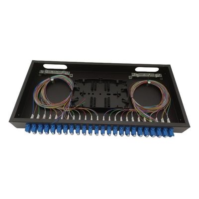 FTTH ODF Επιτοίχια βάση 48 Fiber Optic Patch Panel με LC Duplex Coupler Pigtails
