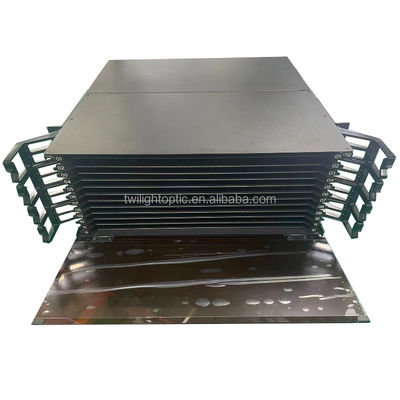 LC Duplex Fiber Optic Patch Panel 430x200x46mm για καλωδίωση δικτύου