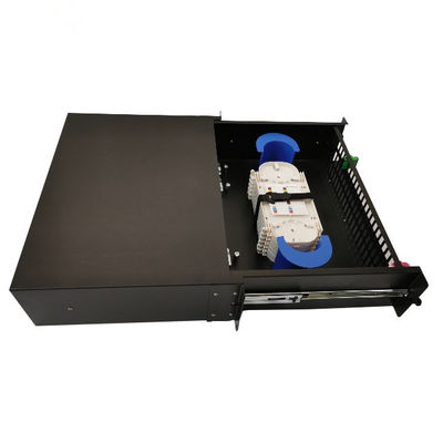 Μαύρο 430x200x46mm LC Duplex Patch Panel οπτικών ινών