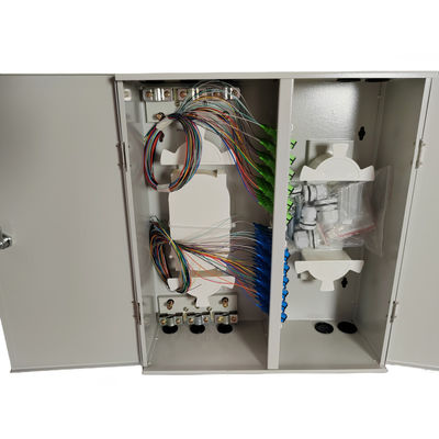 Εύκολη εγκατάσταση Δύο πόρτες 72 Port Wall Mount Metal Fiber Enclosure