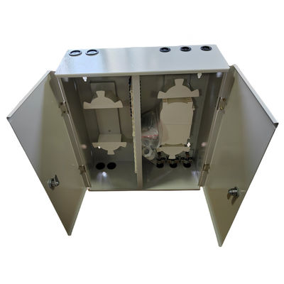 Εύκολη εγκατάσταση Δύο πόρτες 72 Port Wall Mount Metal Fiber Enclosure