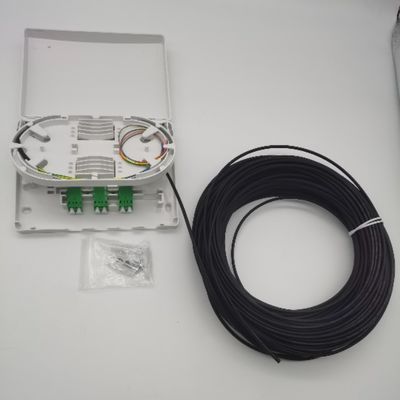 6Cores LC/APC Προσυνδεδεμένο οπτικό κουτί διανομής 6Fibers Wall Outlet PTO Box