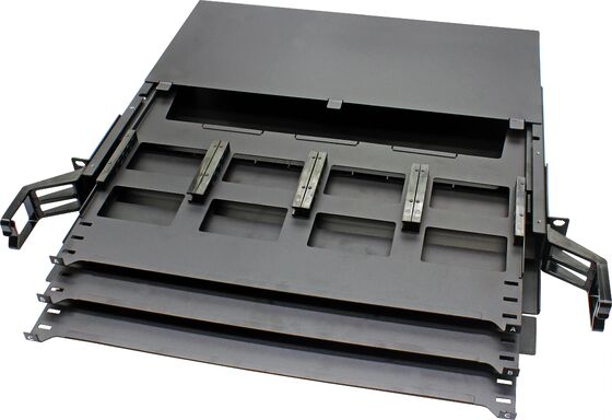 1U 144 Πυρήνες MTP MPO -LC Patch panel ODF Chassis enclosure Συρόμενος τύπος για 12 Κασέτες